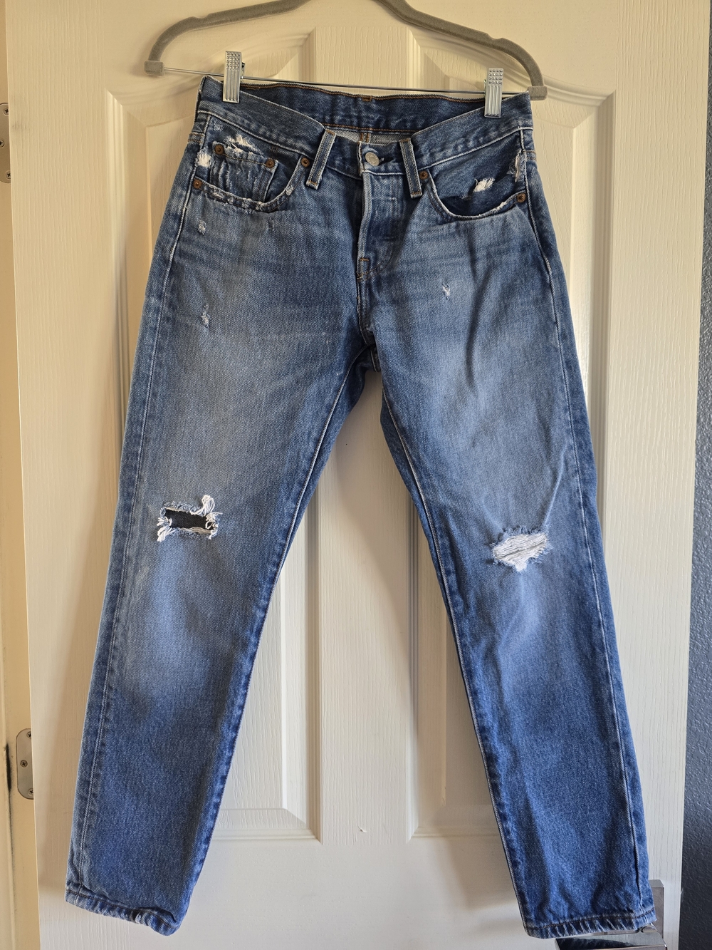 Levi's Women's Distressed Blue Boyfriend Jeans